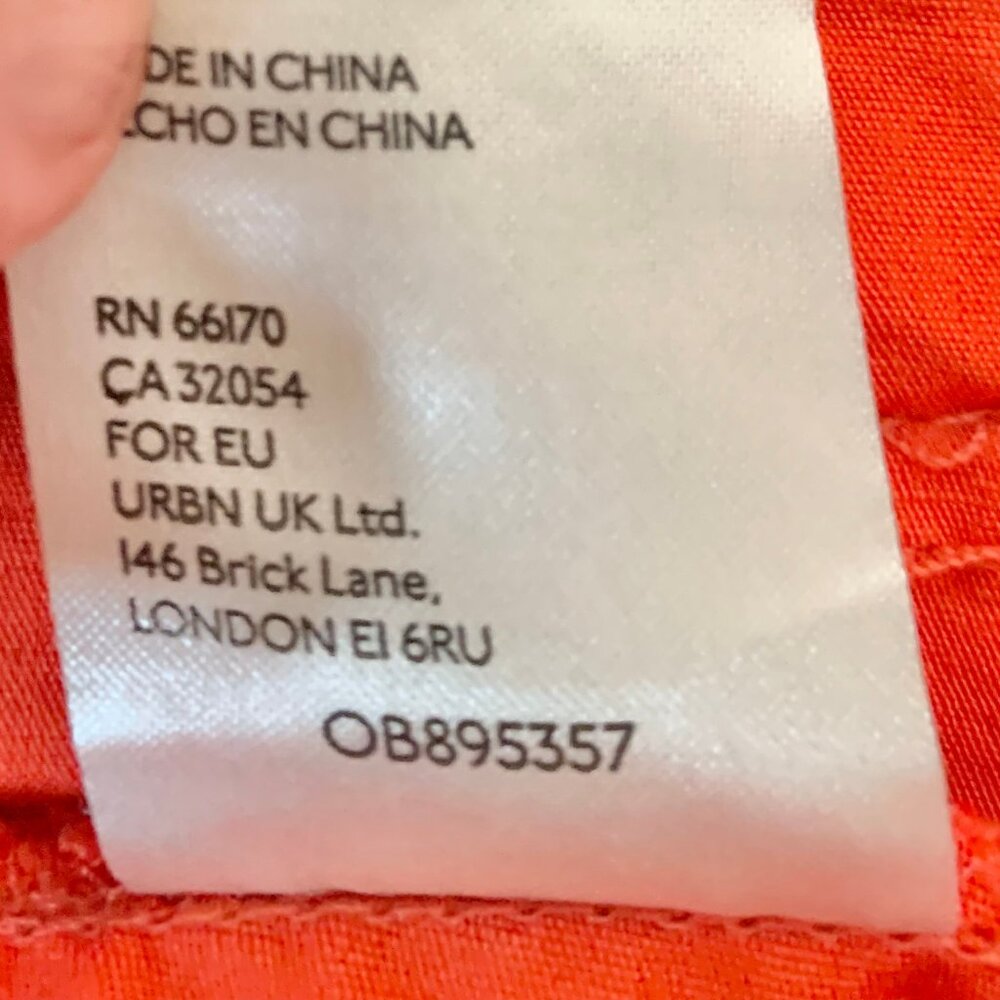 EUC Anthropologie Maeve High Waist Wide Leg Crop Pant, Size 26, Orange - Picture 12 of 12